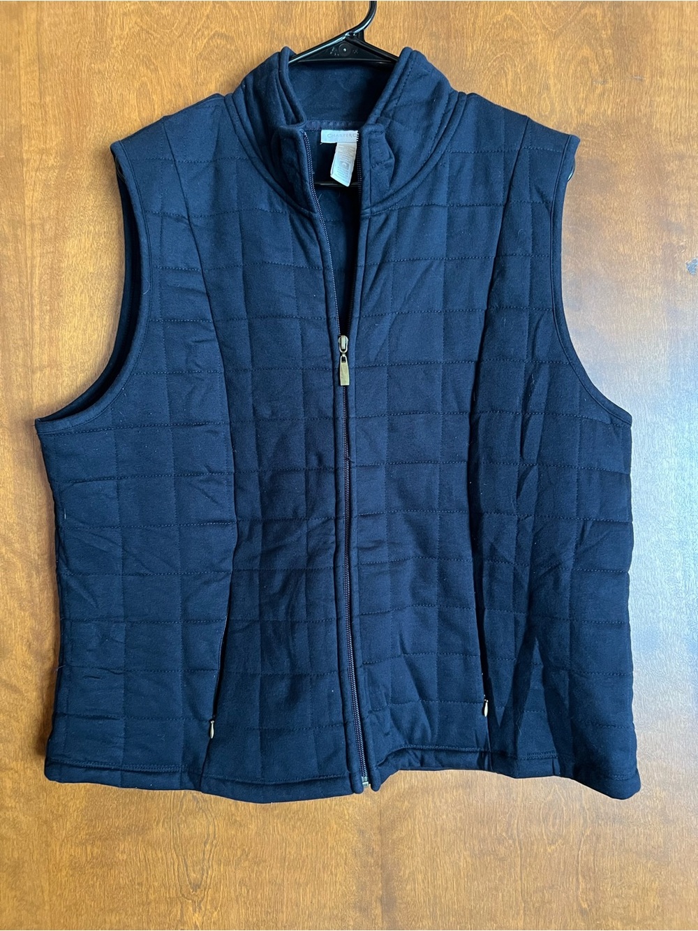 Charter Club Quilted Navy Sleeveless Vest